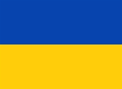 [ai] Flag of Ukraine featuring two horizontal stripes: a blue top stripe and a yellow bottom stripe.